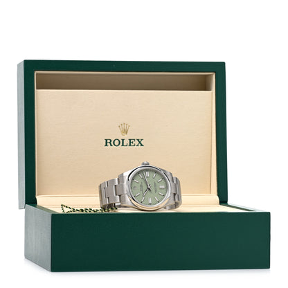 Rolex Stainless Steel 41mm Oyster Perpetual Watch Pistachio 134300 5 of 5
