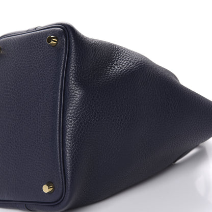 Hermes Taurillon Clemence Picotin Lock 18 PM Bleu Nuit 7 of 10