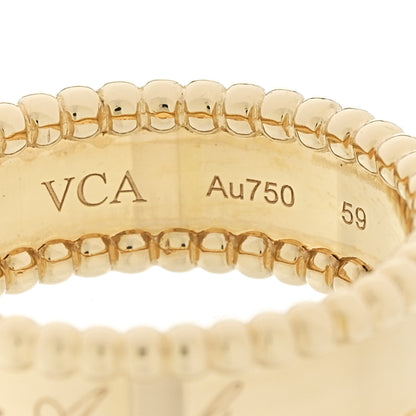 Van Cleef & Arpels 18K Yellow Gold Perlee Signature Ring 59 8.75 4 of 4