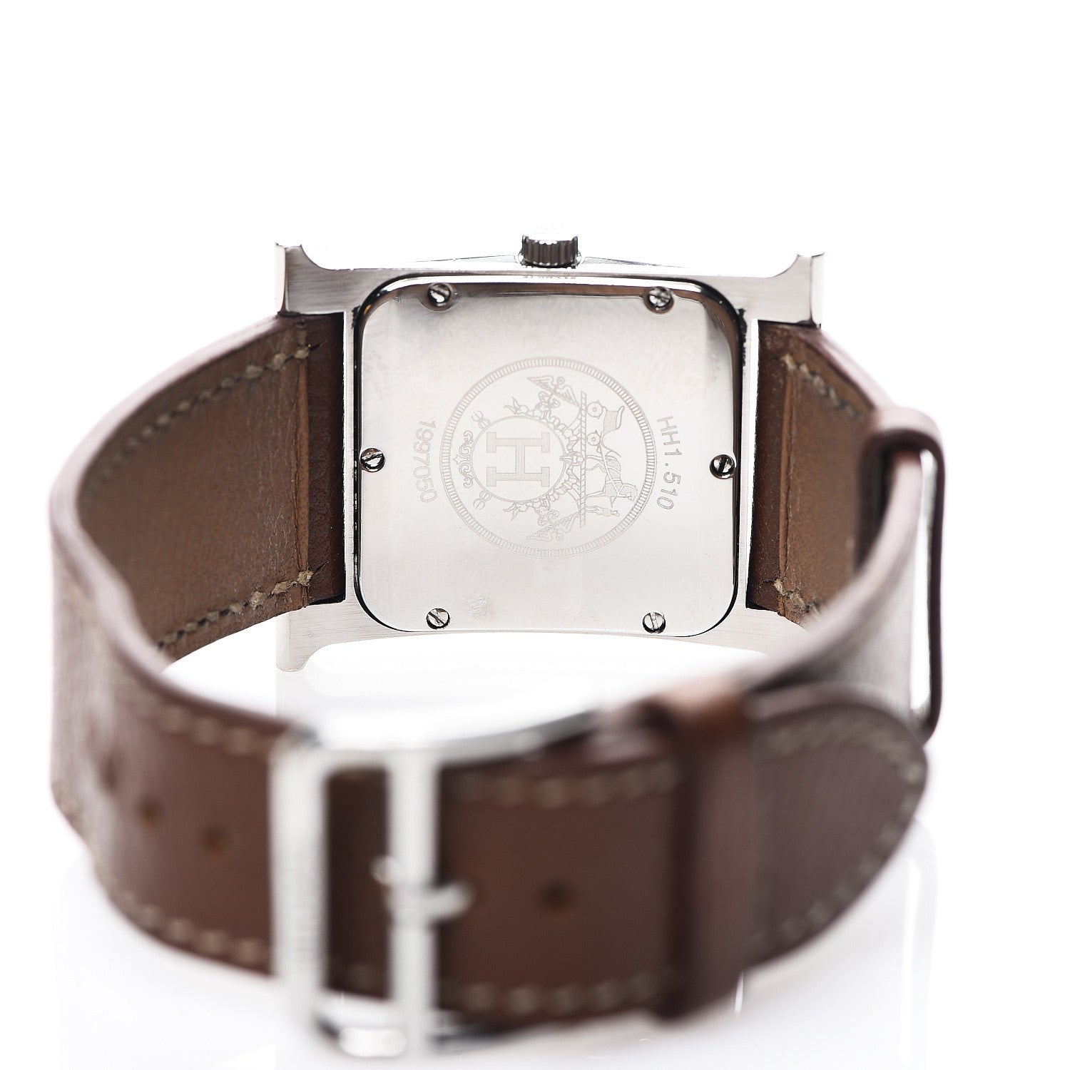 Hermes Stainless Steel Epsom 26mm Heure H Hour Quartz Watch Gold 4 of 5