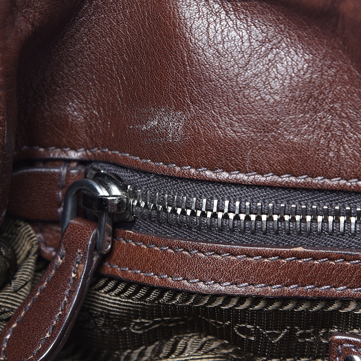 Soft Calf Pleated Two Pocket Hobo Bruciato
