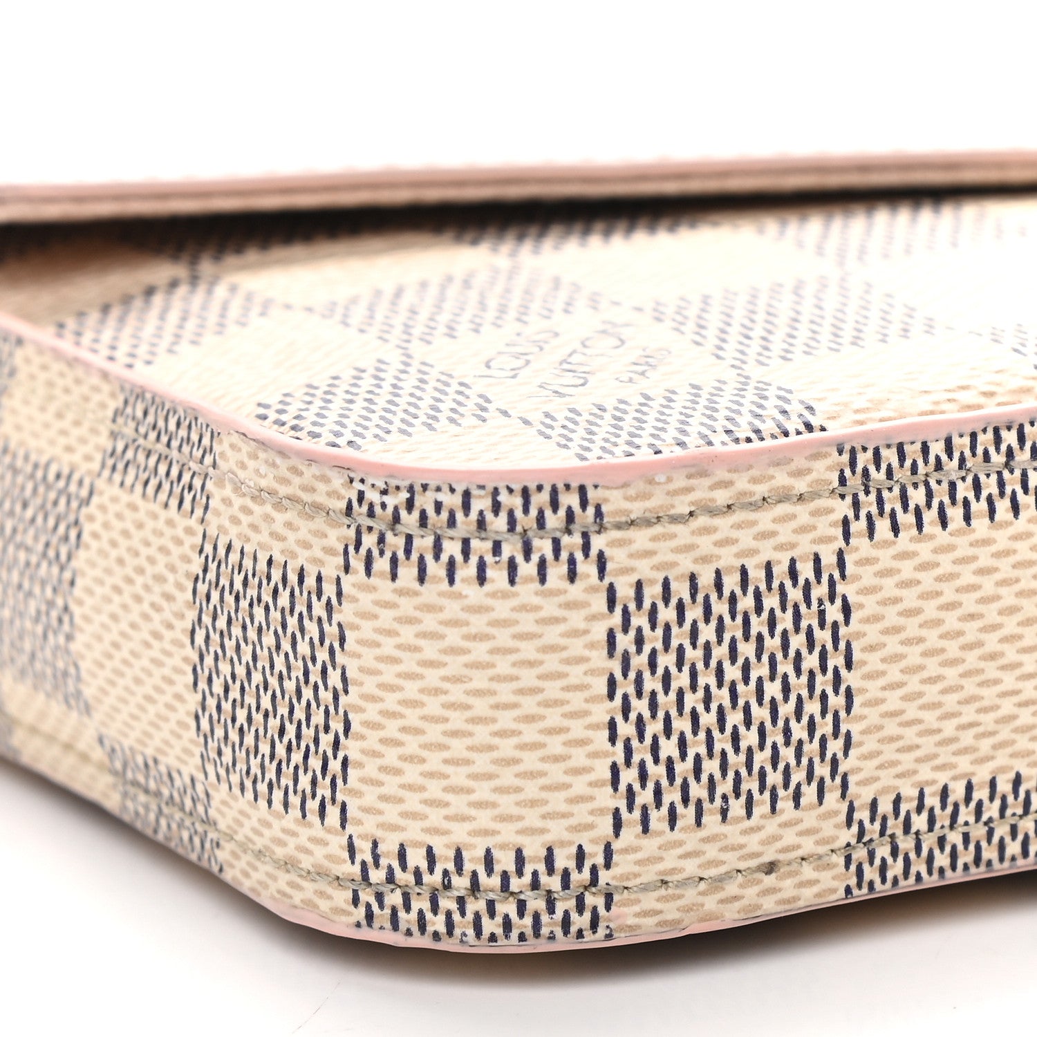 Louis Vuitton Damier Azur Calfskin Pochette Felicie Eau de Rose 8 of 10