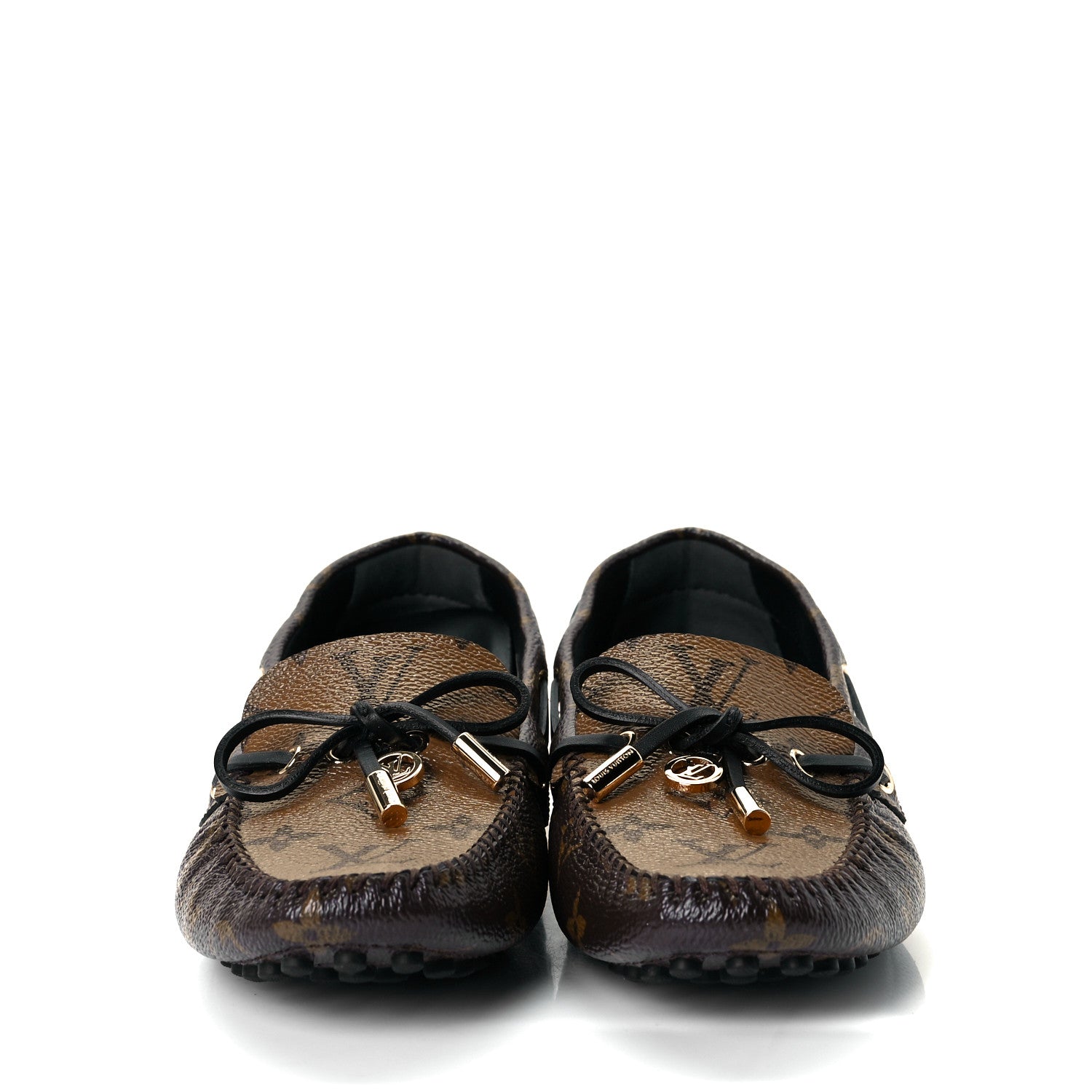 Louis Vuitton Patent Reverse Monogram Gloria Loafers 37.5 3 of 7
