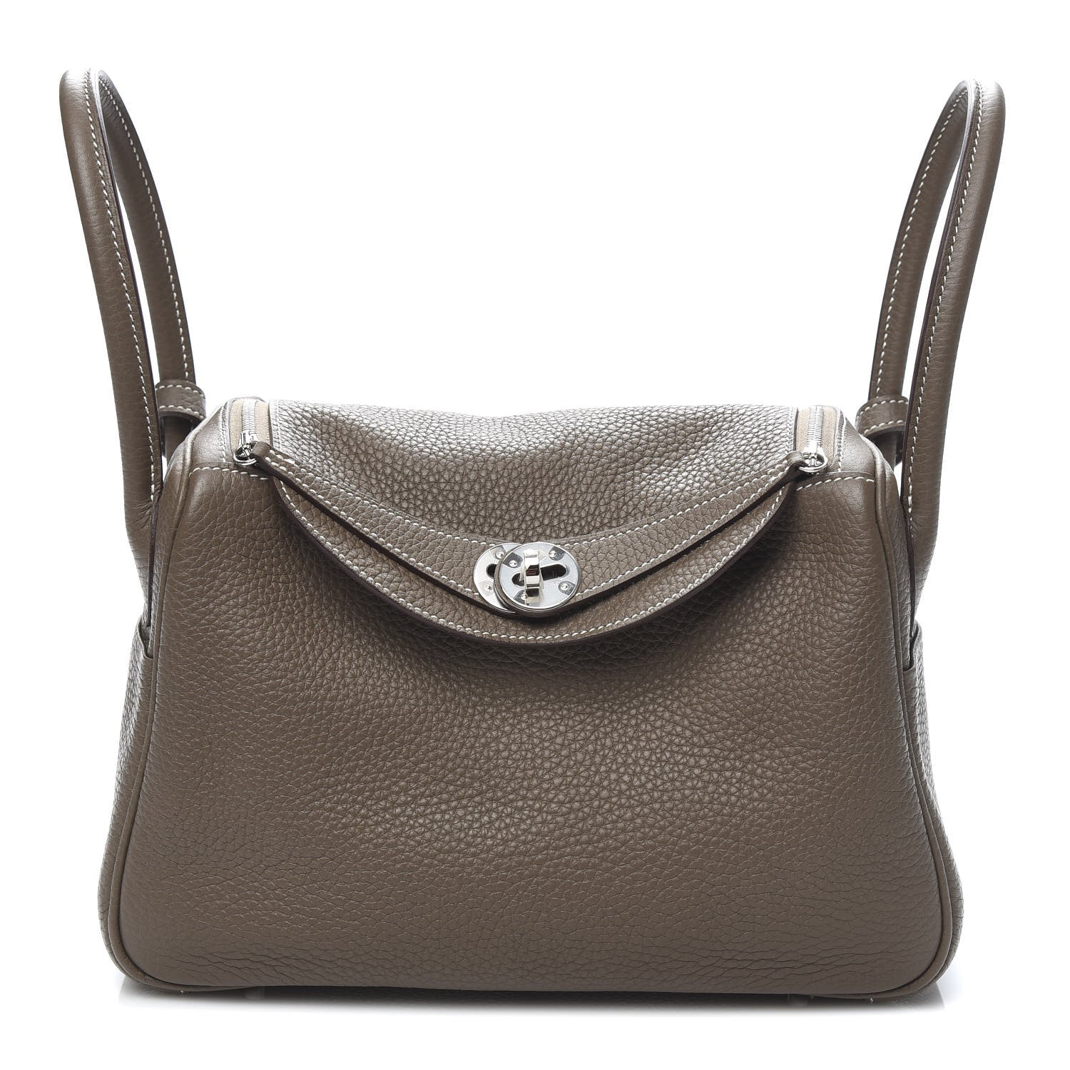 Hermes Taurillon Clemence Lindy 26 Etoupe 1 of 10