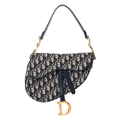 Christian Dior Oblique Saddle Bag Blue 1 of 10