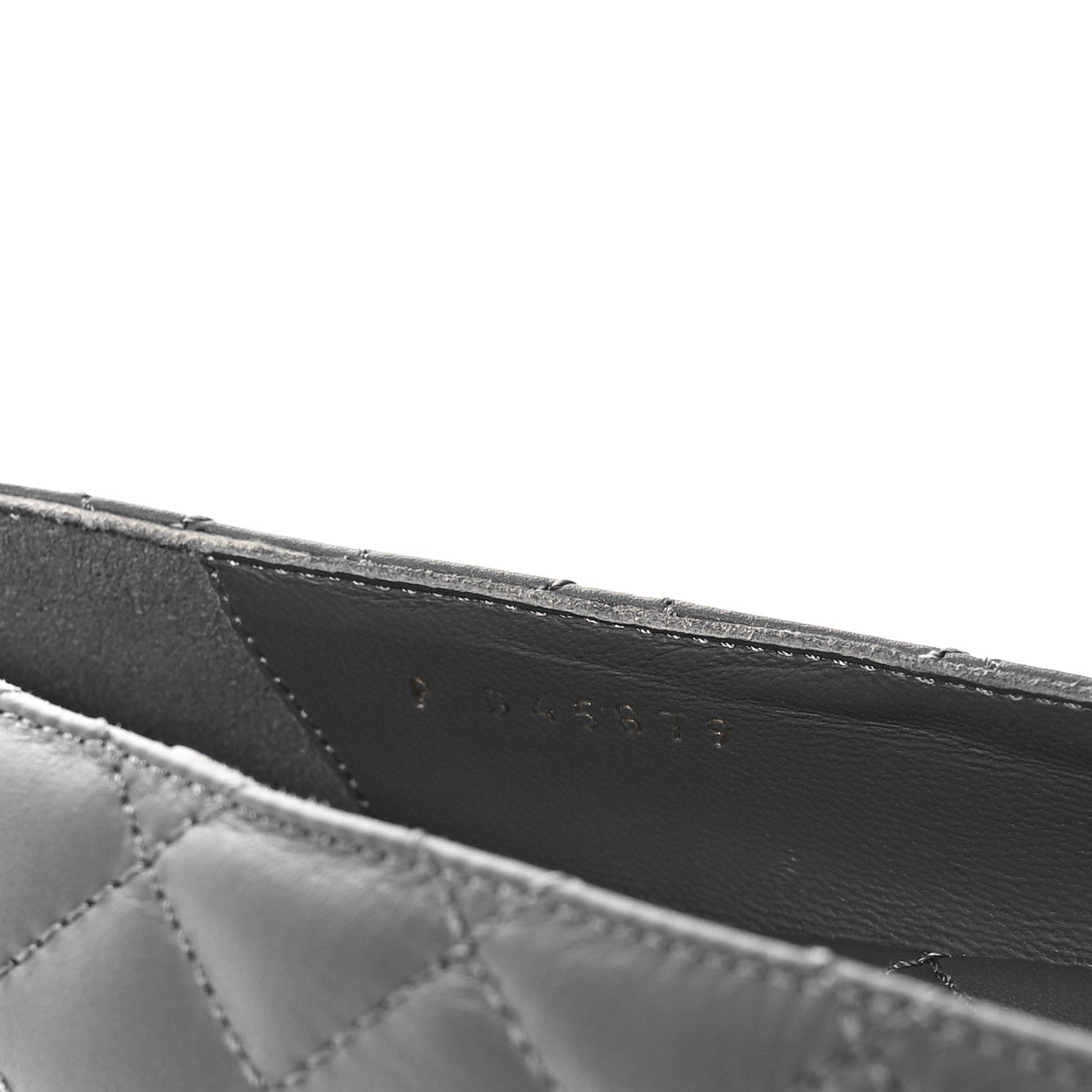 Chanel Calfskin Lambskin Quilted CC Ballerina Flats 37.5 Grey Black 8 of 10