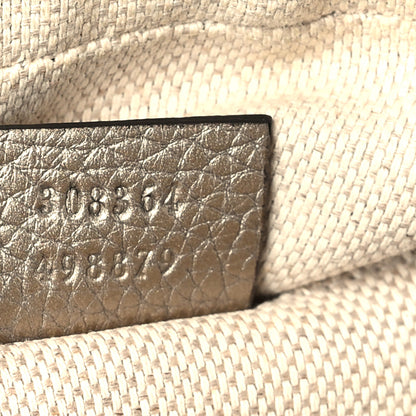 Gucci Metallic Pebbled Calfskin Small Soho Disco Bag Golden Beige 7 of 10