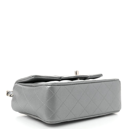 Chanel Metallic Lambskin Quilted Mini Rectangular Flap Silver 4 of 10