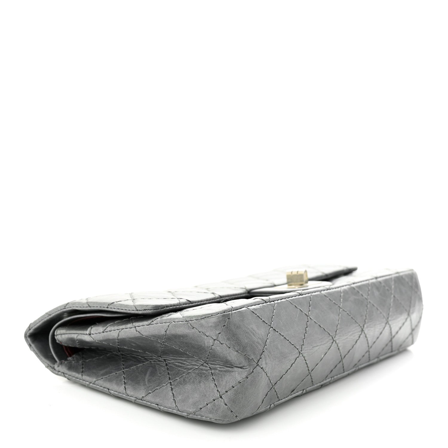 Chanel Aged Calfskin Quilted 50th Anniversary 2.55 Reissue 225 Flap Grey 4 of 11