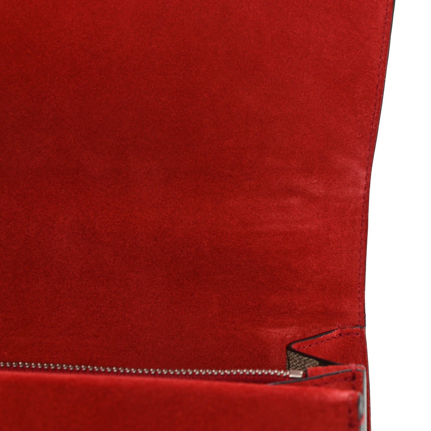 GG Supreme Monogram Suede Cudu Medium Dionysus Shoulder Bag Beige Ebony Vulcanic Red