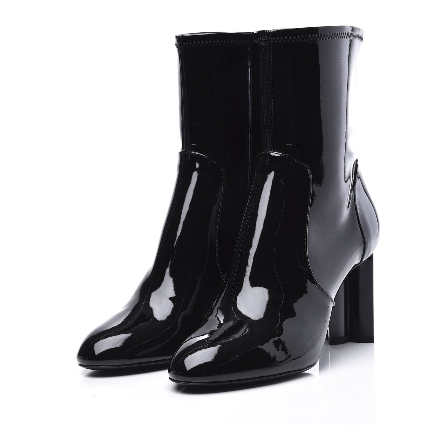 Patent Uniformes Silhouette Ankle Boots 39 Black