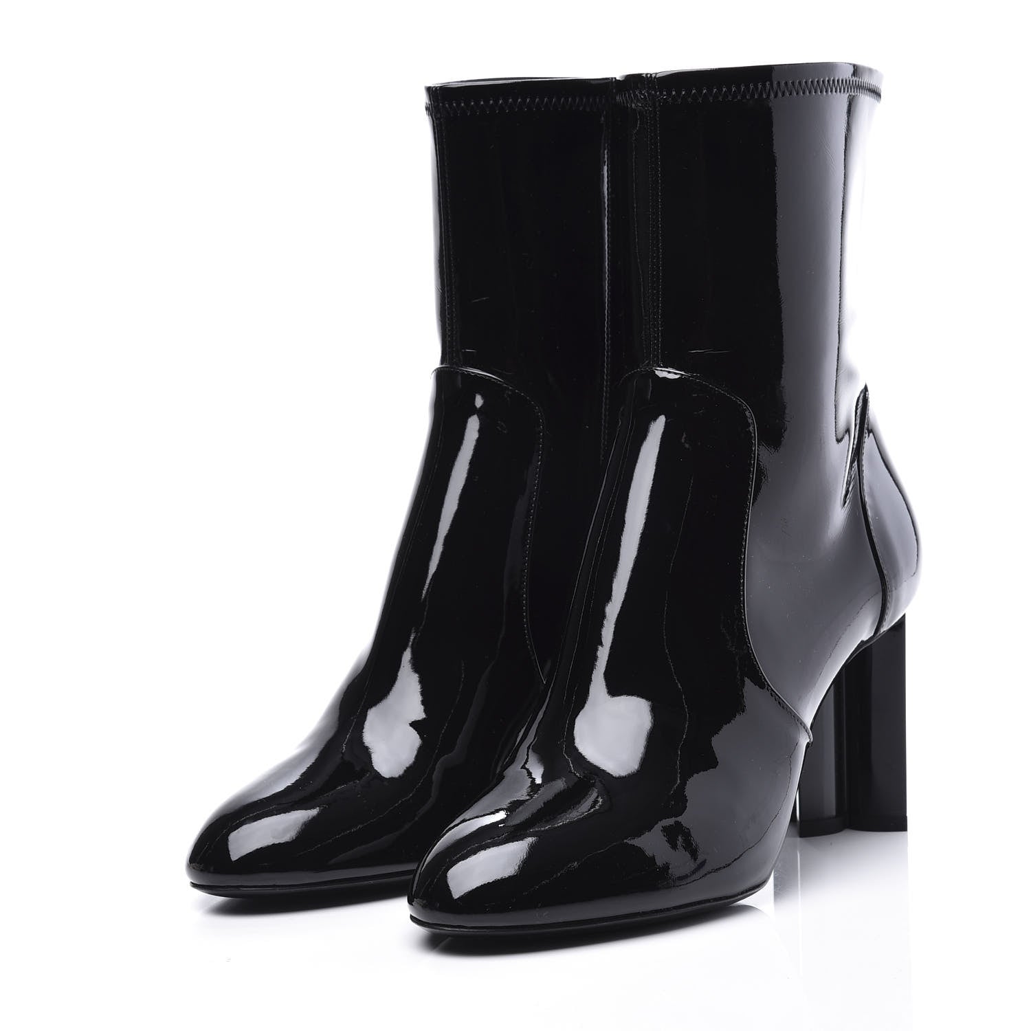 Louis Vuitton Patent Uniformes Silhouette Ankle Boots 39 Black 2 of 10