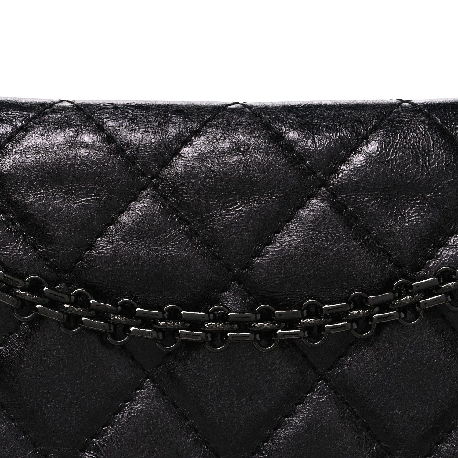 Chanel Metallic Aged Calfskin Quilted 2.55 Reissue 227 Flap So Black 8 of 10