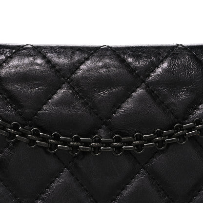 Chanel Metallic Aged Calfskin Quilted 2.55 Reissue 227 Flap So Black 8 of 10