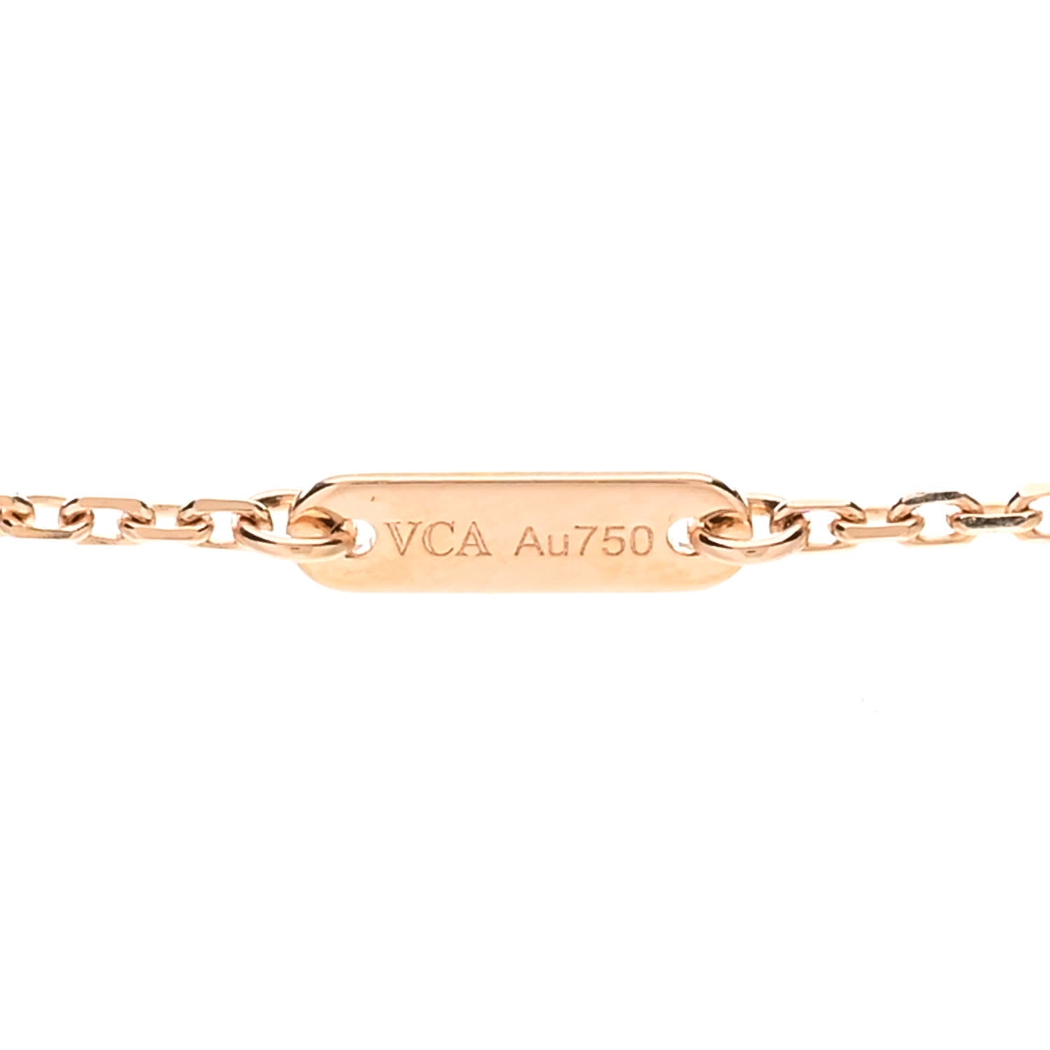 Van Cleef & Arpels 18K Rose Gold Carnelian Sweet Alhambra Pendant Necklace 5 of 5
