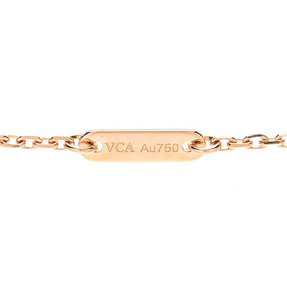 Van Cleef & Arpels 18K Rose Gold Carnelian Sweet Alhambra Pendant Necklace 5 of 5