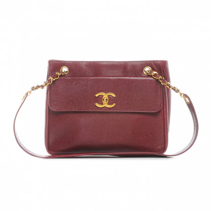Chanel Caviar Shoulder Bag Red 1 of 7