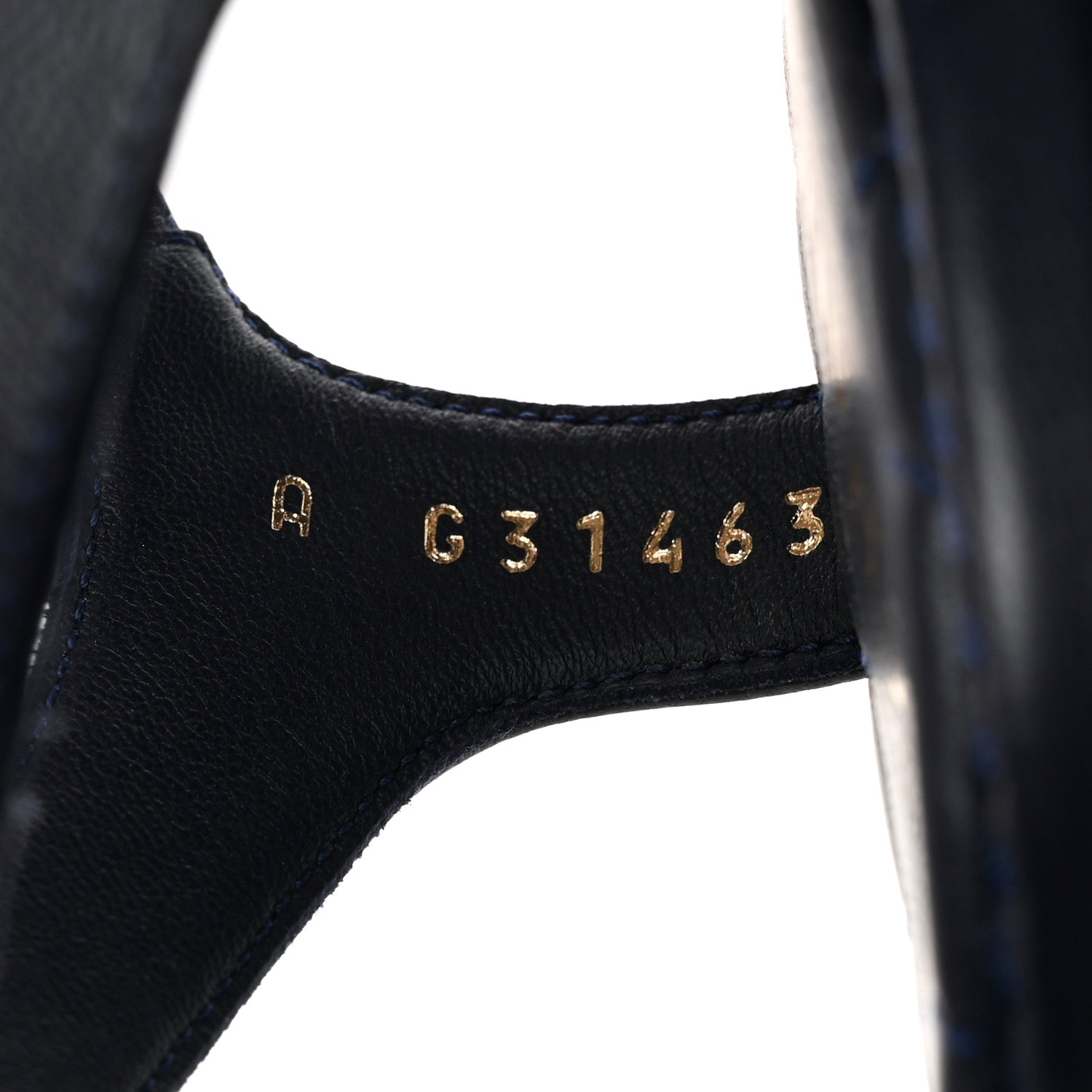 Chanel Lambskin Chain CC Logo Thong Sandals 39.5 Navy 7 of 9