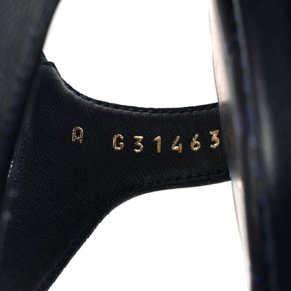 Chanel Lambskin Chain CC Logo Thong Sandals 39.5 Navy 7 of 9