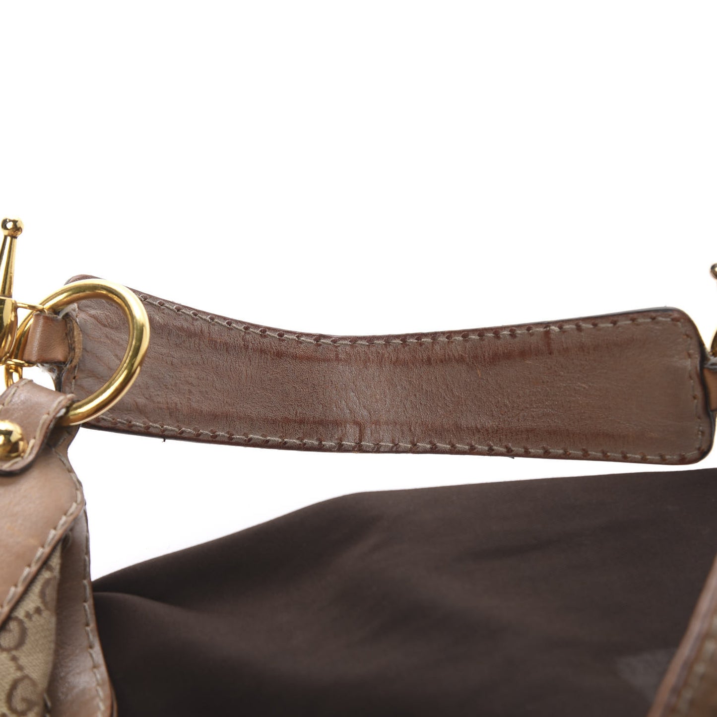 Monogram Large Jockey Hobo Beige
