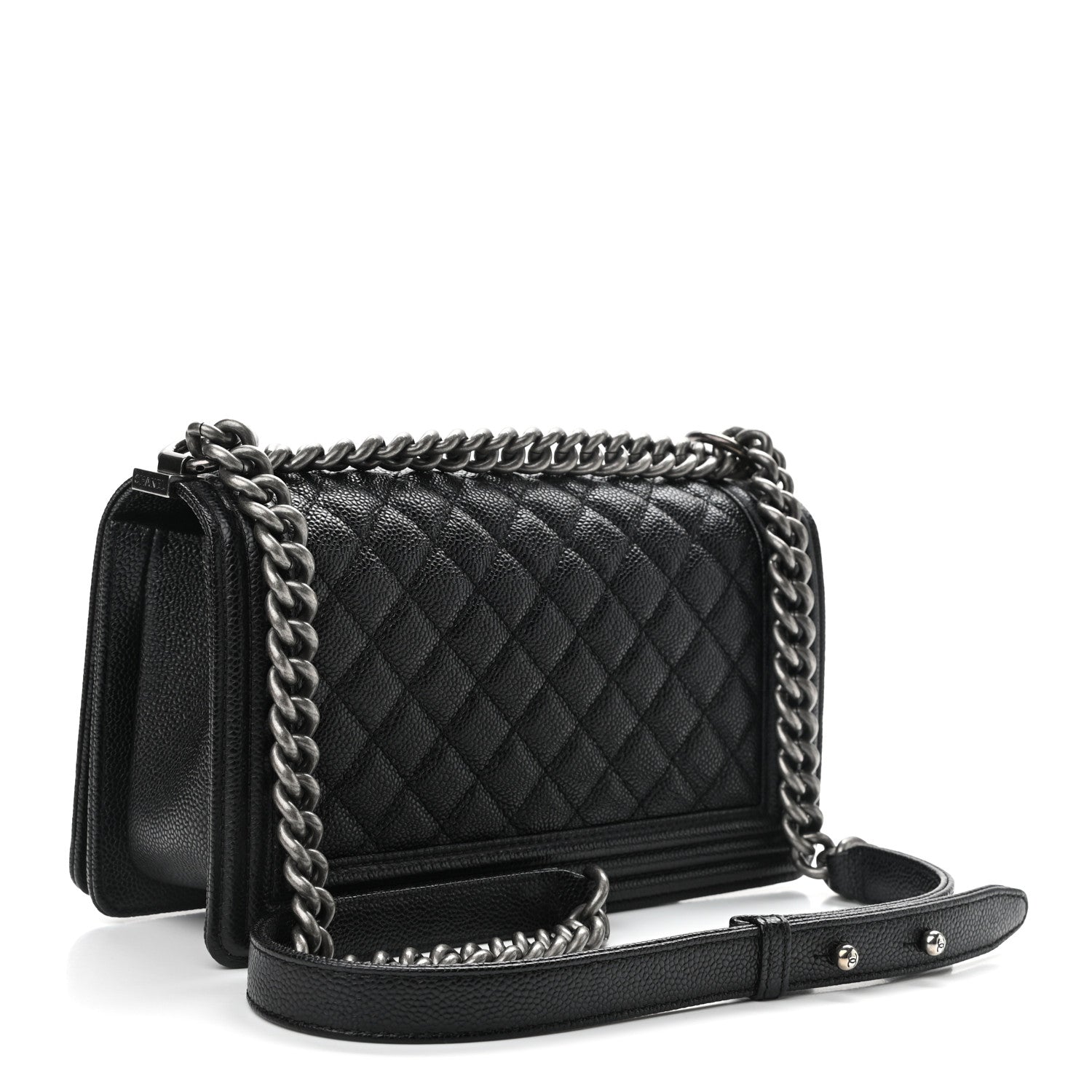 Chanel Caviar Quilted Medium Boy Flap Black 3 of 10