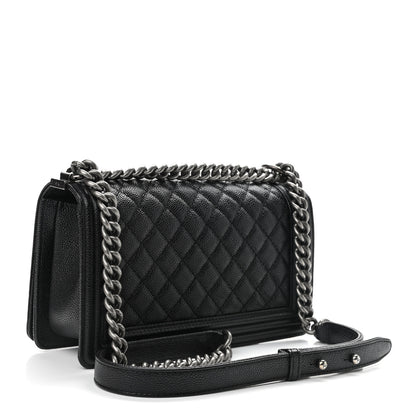 Chanel Caviar Quilted Medium Boy Flap Black 3 of 10