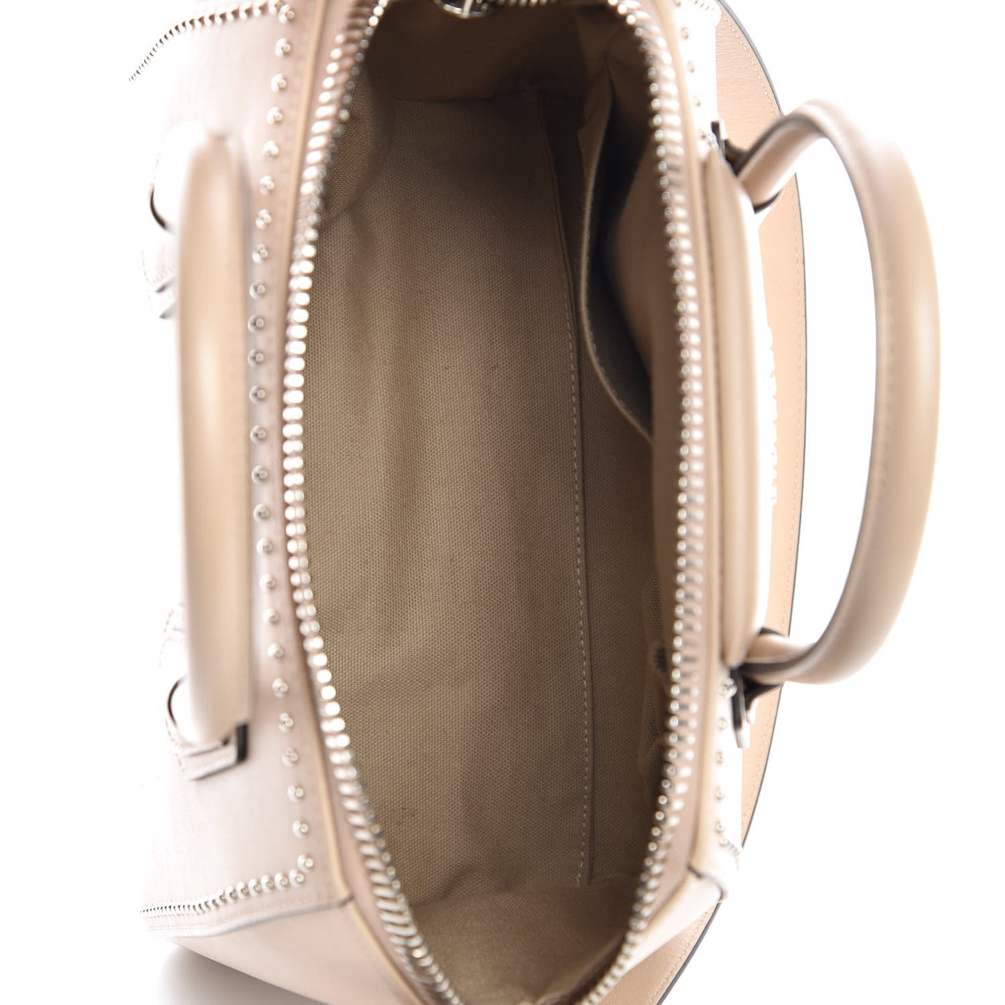 Calfskin Small Studded Antigona Beige Buff