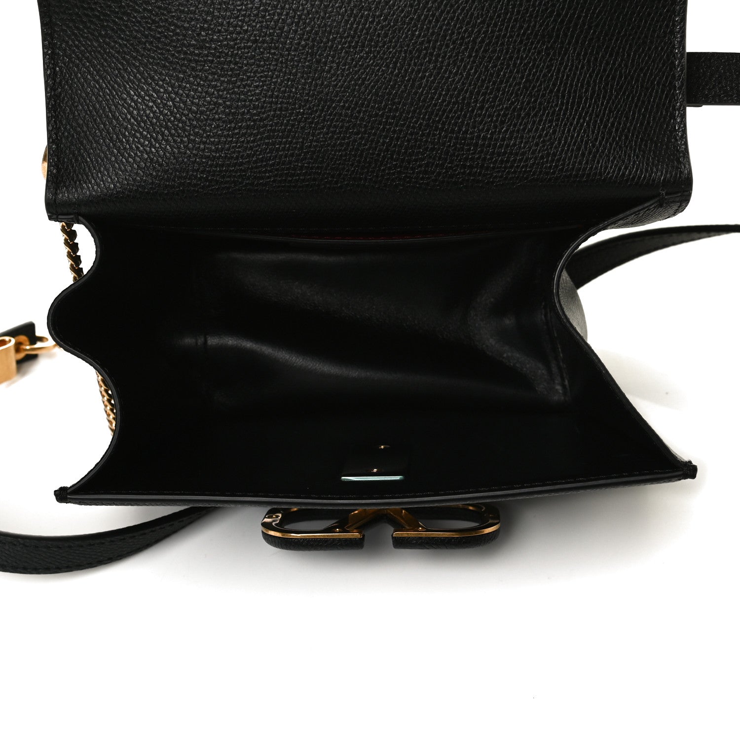 Valentino Garavani Grainy Calfskin Small VSling Shoulder Bag Black 5 of 13