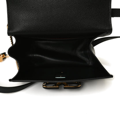 Valentino Garavani Grainy Calfskin Small VSling Shoulder Bag Black 5 of 13