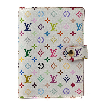 Louis Vuitton Monogram Multicolor Small Ring Agenda Cover White Litchi 1 of 6