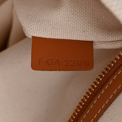 Celine Canvas Calfskin Logo Print Small Horizontal Cabas Natural Tan 8 of 15