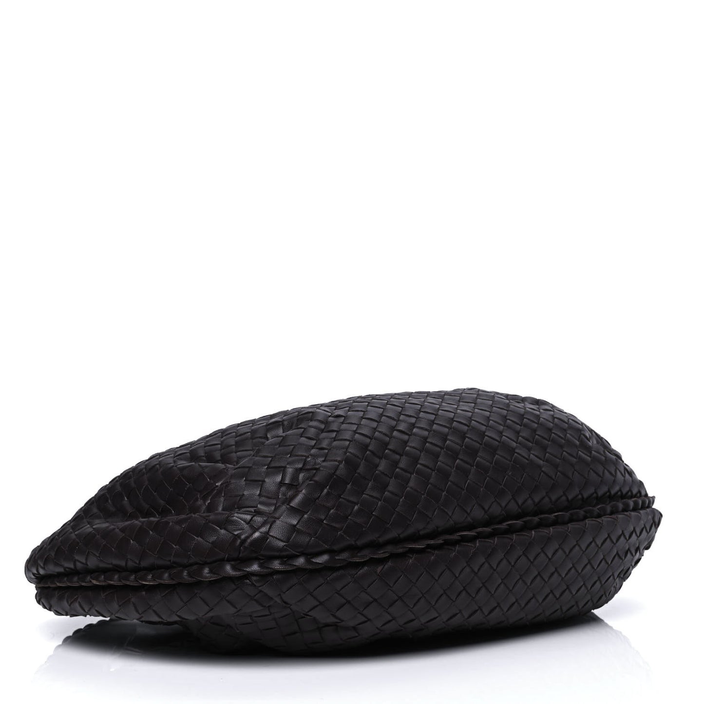 Nappa Intrecciato Medium Belly Veneta Hobo Ebano