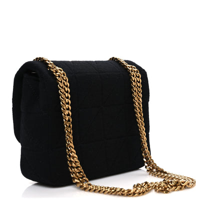 Saint Laurent Jersey Wool Patchwork Monogram Mini Jamie Baguette Black 2 of 9