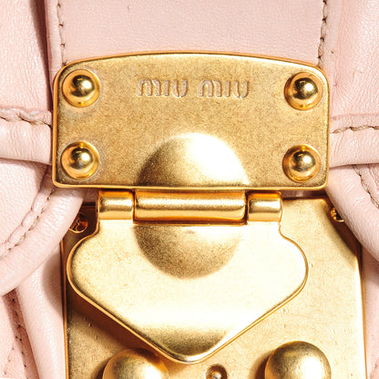 Miu Miu Matelasse Lux Nappa Coffer Hobo Cipria 6 of 10
