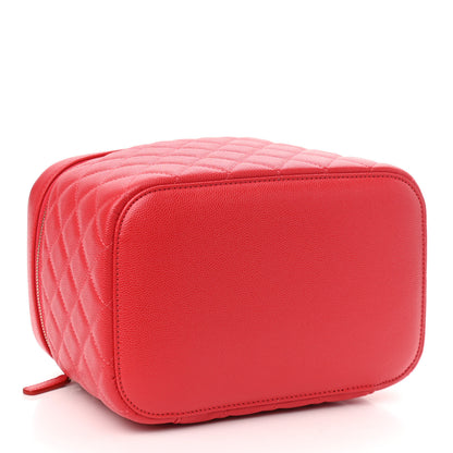 Chanel Caviar Quilted Large Vanity Pouch Red 4 of 9