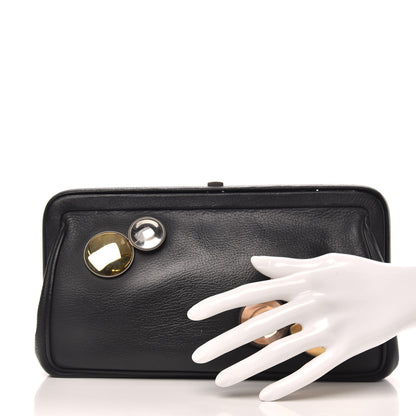 Bottega Veneta Lambskin Clutch Black 2 of 10