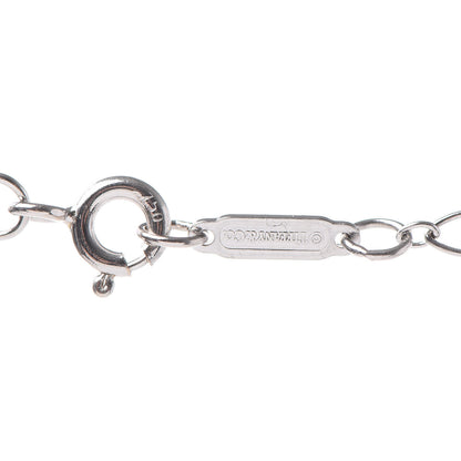 Tiffany 18K White Gold Diamond Mini Heart Key Charm Pendant Link Necklace 7 of 7
