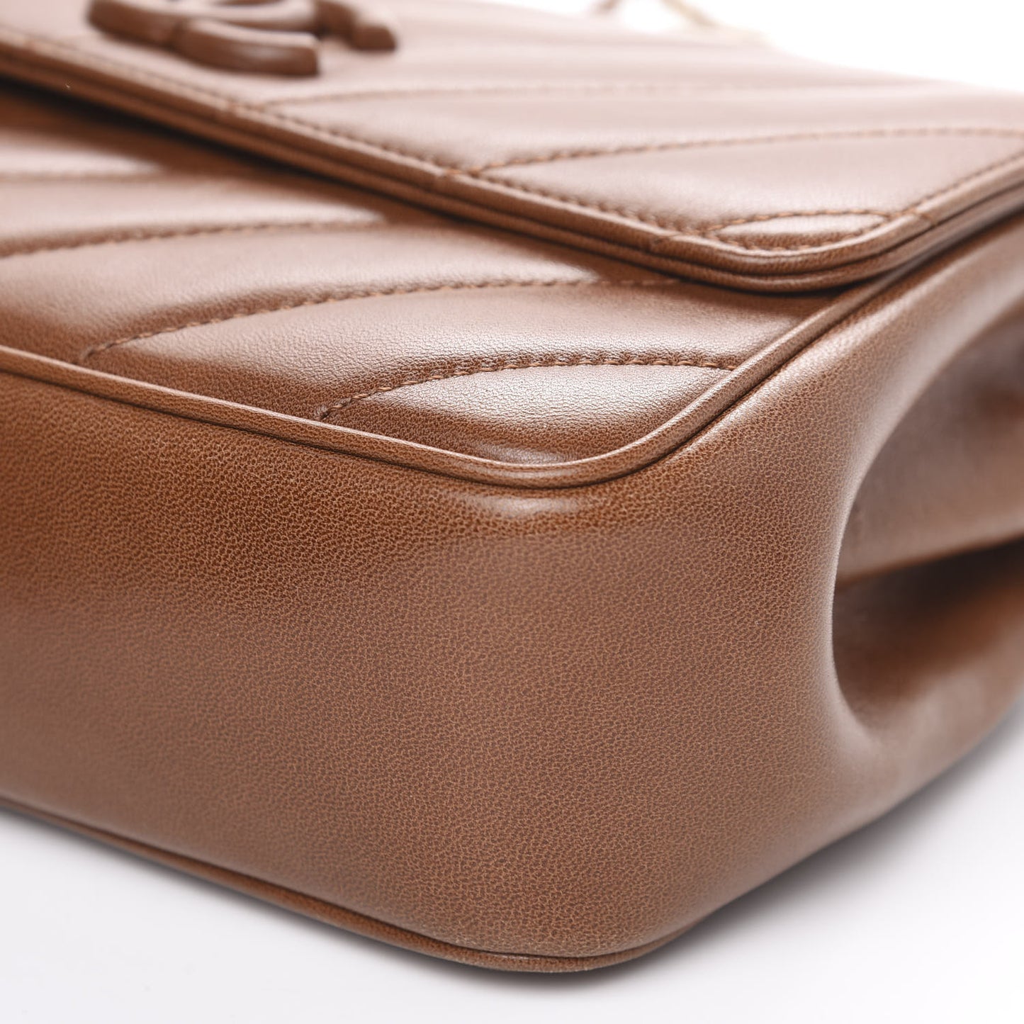 Lambskin Quilted Jumbo Coco Vintage Flap Brown