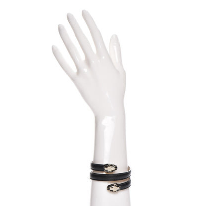 Bulgari Calfskin Serpenti Forever Double Coil Cleopatra Bracelet M Black 2 of 6