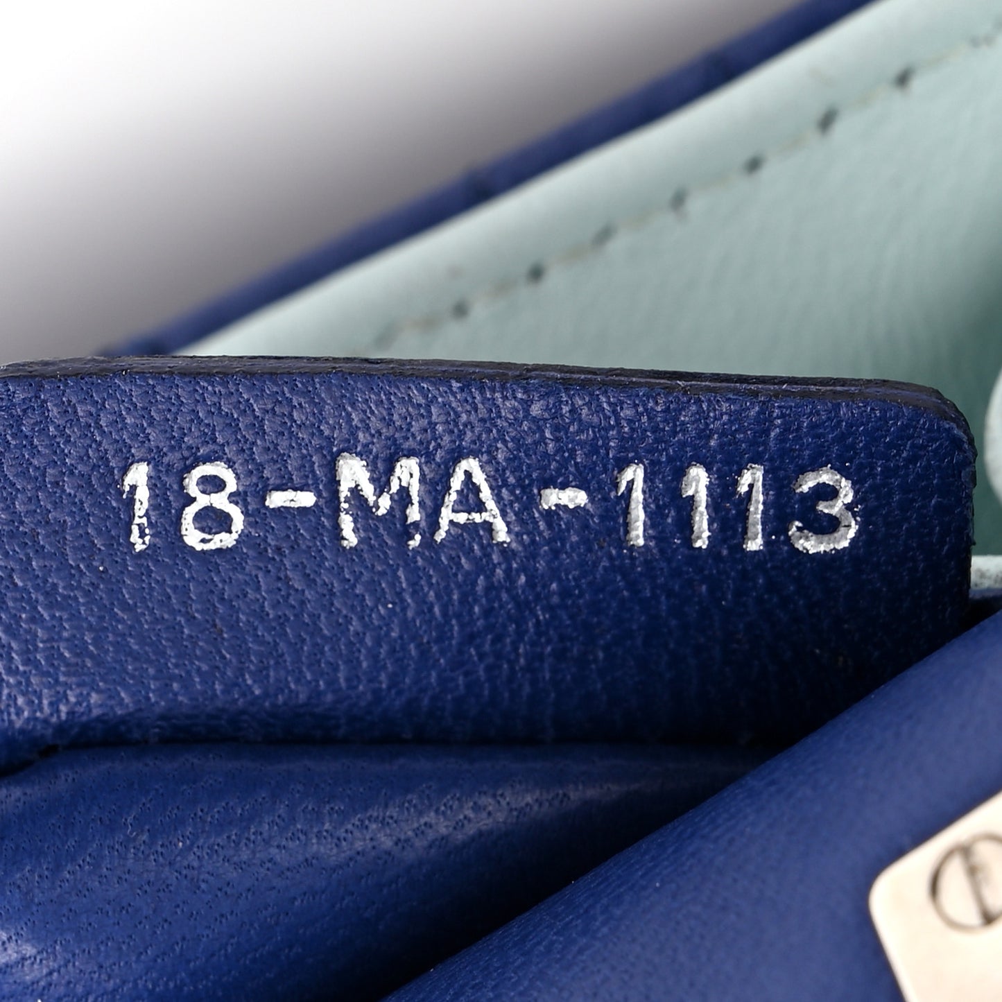 Lambskin Cannage Miss Dior Small Promenade Pouch Blue