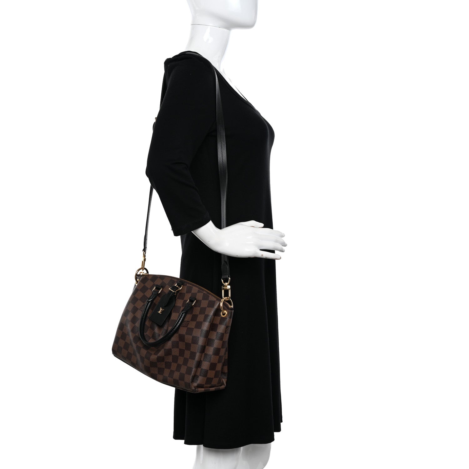 Louis Vuitton Damier Ebene Odeon Tote PM Black 2 of 10