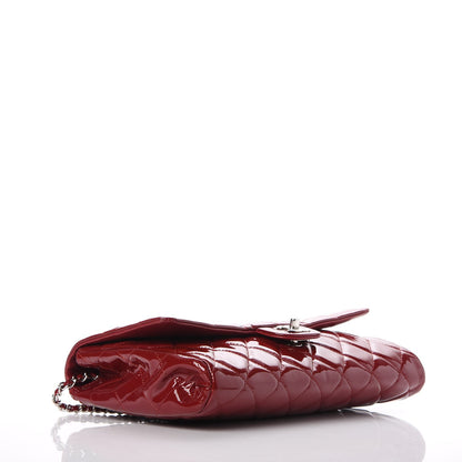 Chanel Patent Quilted Clutch With Chain Flap Red 4 of 8