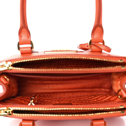 Prada Saffiano Mini Galleria Double Zip Tote Papaya 5 of 8