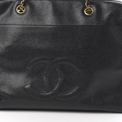 Chanel Caviar Large CC Shoulder Bag Black 10 of 10