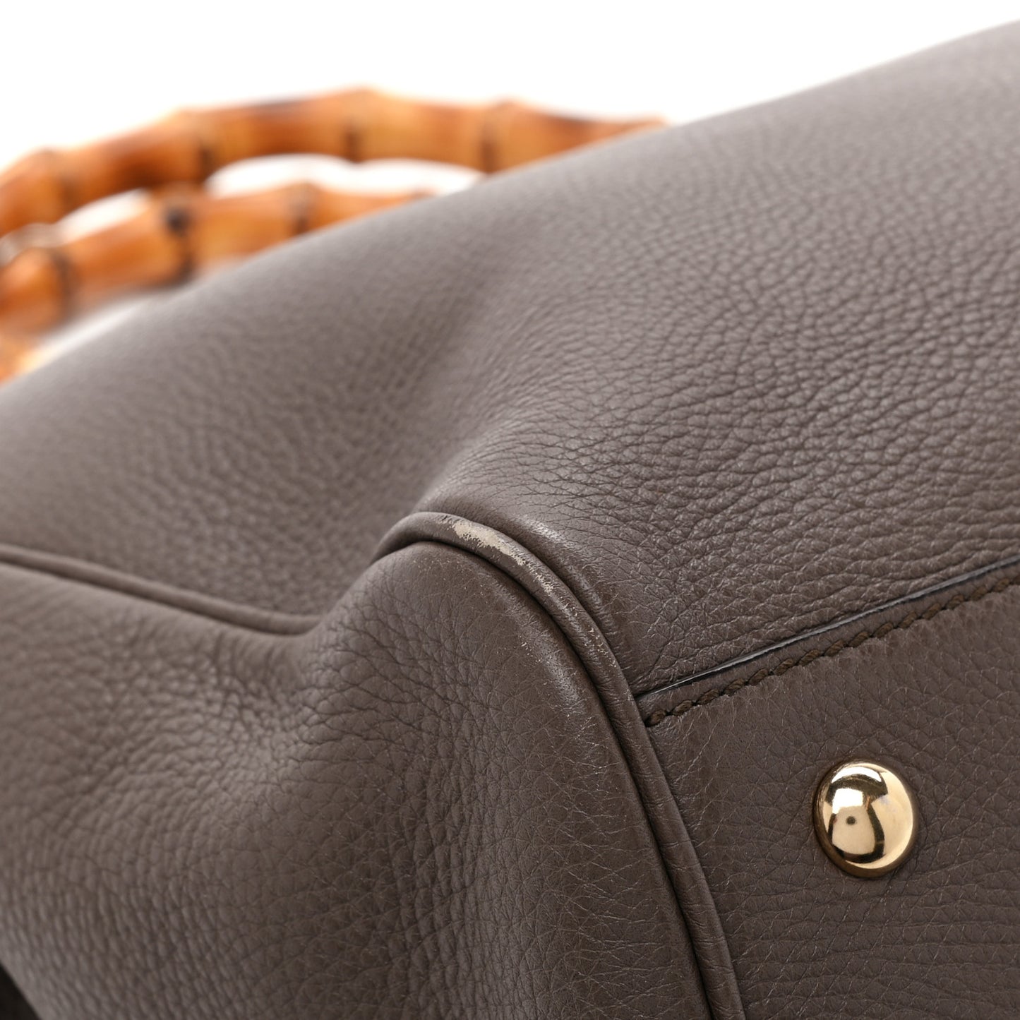 Calfskin Large Bamboo Shopper Tote Grey Field