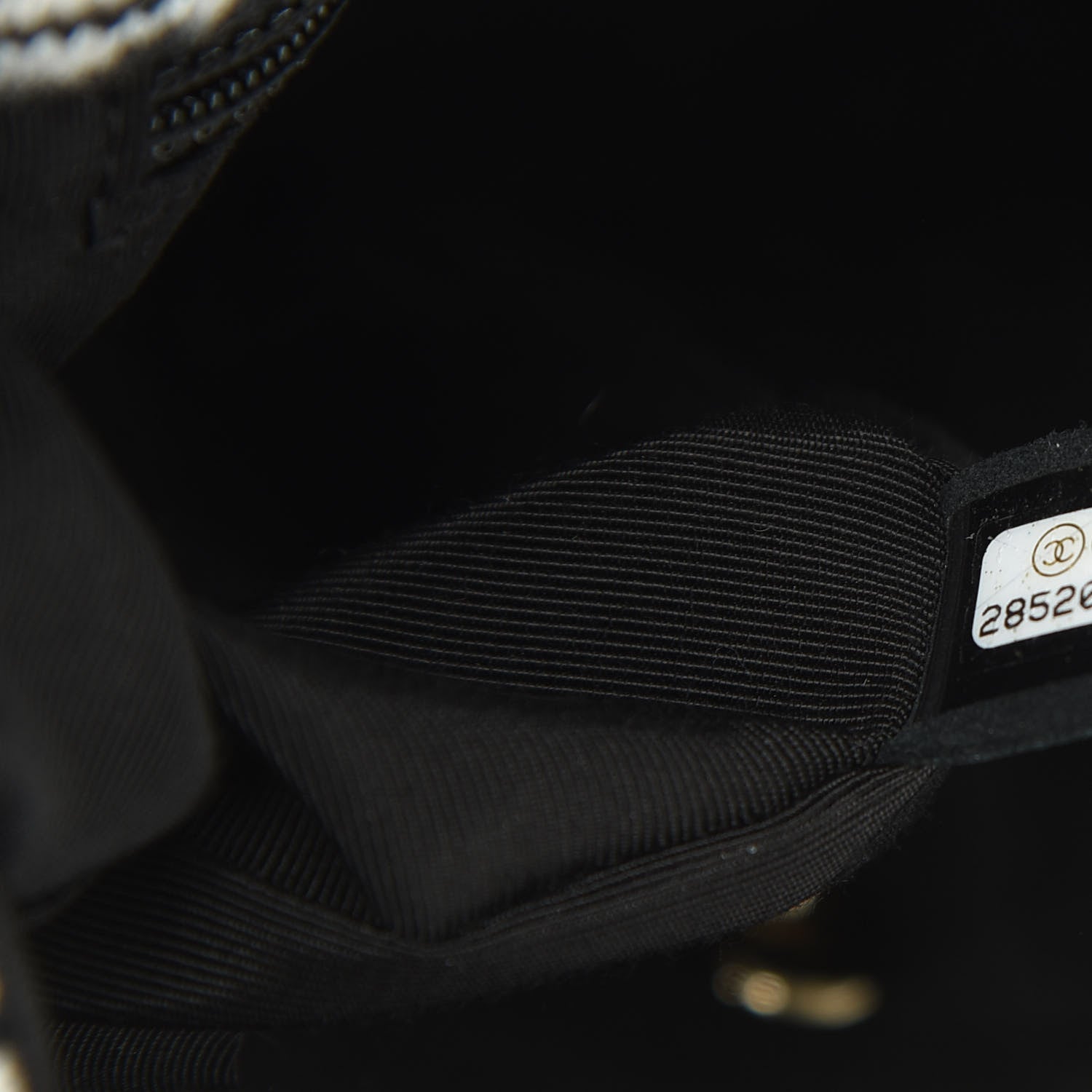 Chanel Cashmere Knit Coco Neige Flap Black White 7 of 10