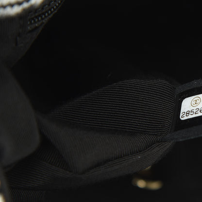 Chanel Cashmere Knit Coco Neige Flap Black White 7 of 10