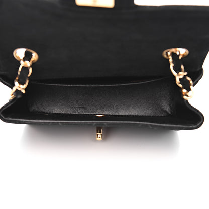 Chanel Velvet Quilted Extra Mini Rectangular Flap Black 5 of 10