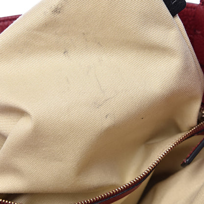 Valentino Garavani Grained Calfskin Va Va Voom Tote Dark Red 15 of 16