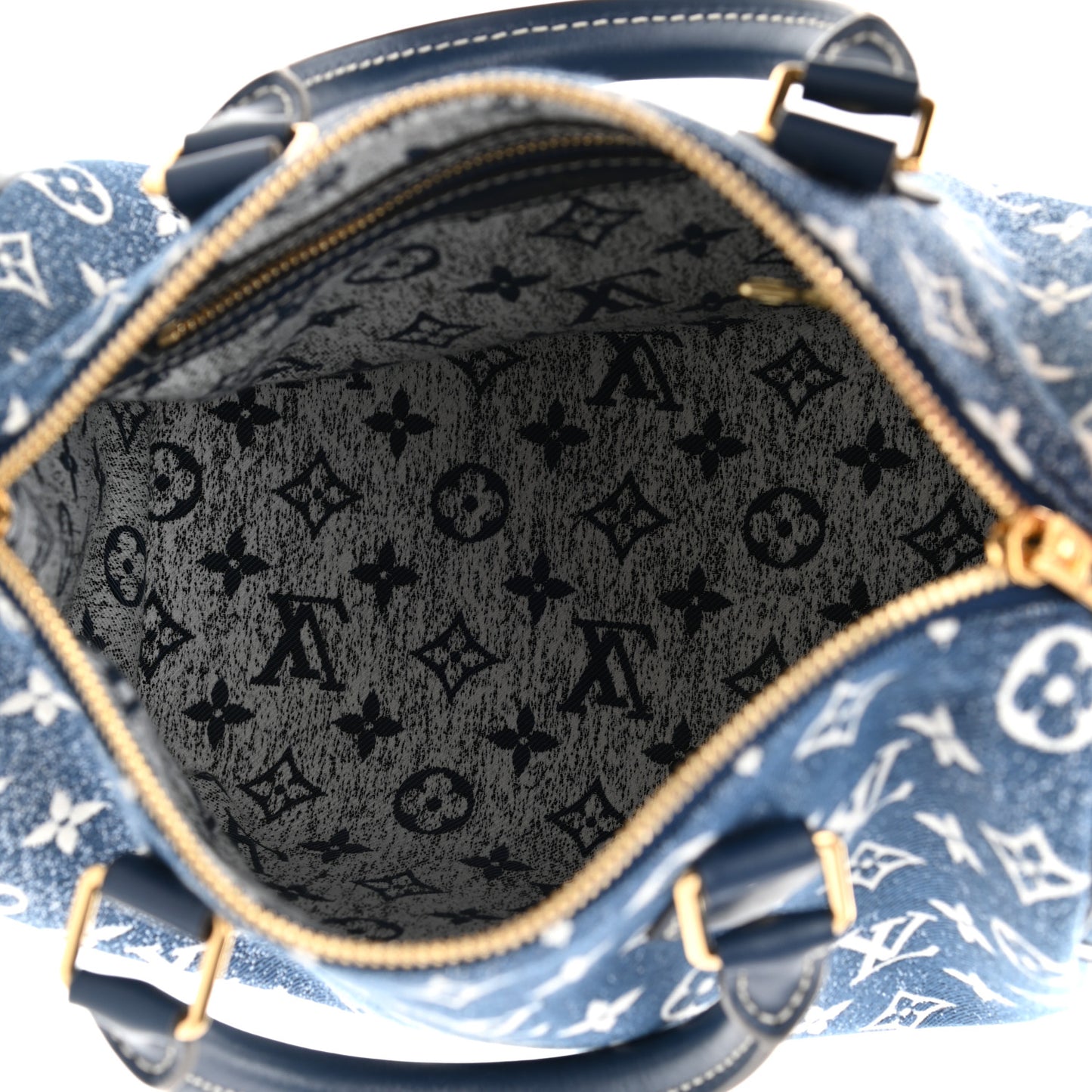 Monogram Jacquard Denim Speedy Bandouliere 25 Bleu